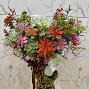 Giỏ hoa sen đá - Mẫu 13