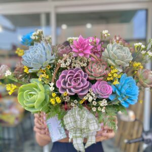 Giỏ Hoa Sen Đá - Mẫu 16